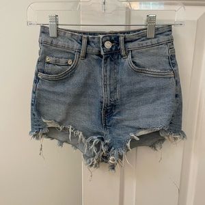 Zara Hi Rise jean shorts